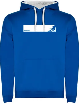 Sweat à Capuche Frame Ski Two-colour Royal Blue / White 3XL - Kruskis - FashionsVida