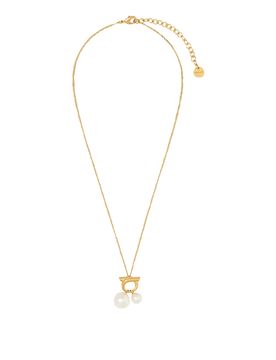 Ferragamo Collana con doppia perla