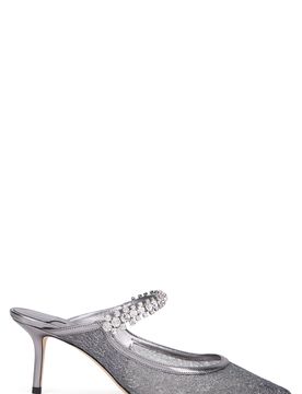 Pointed Toe Kitten Heel Shoe with Rhinestone Strap