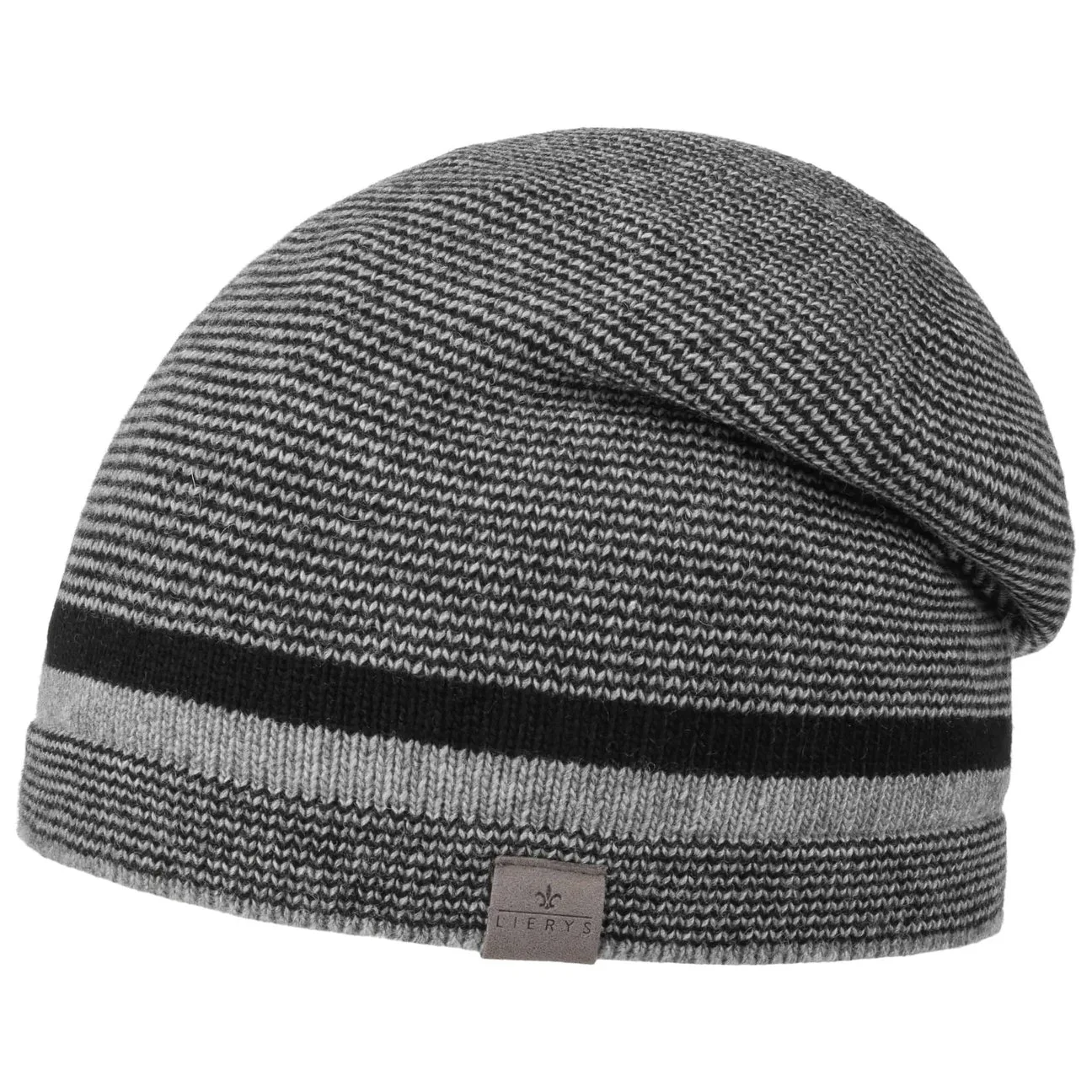 Jorvik Beanie Hat with Cashmere by - grey-black - Size: One Size - Lierys - FashionsVida