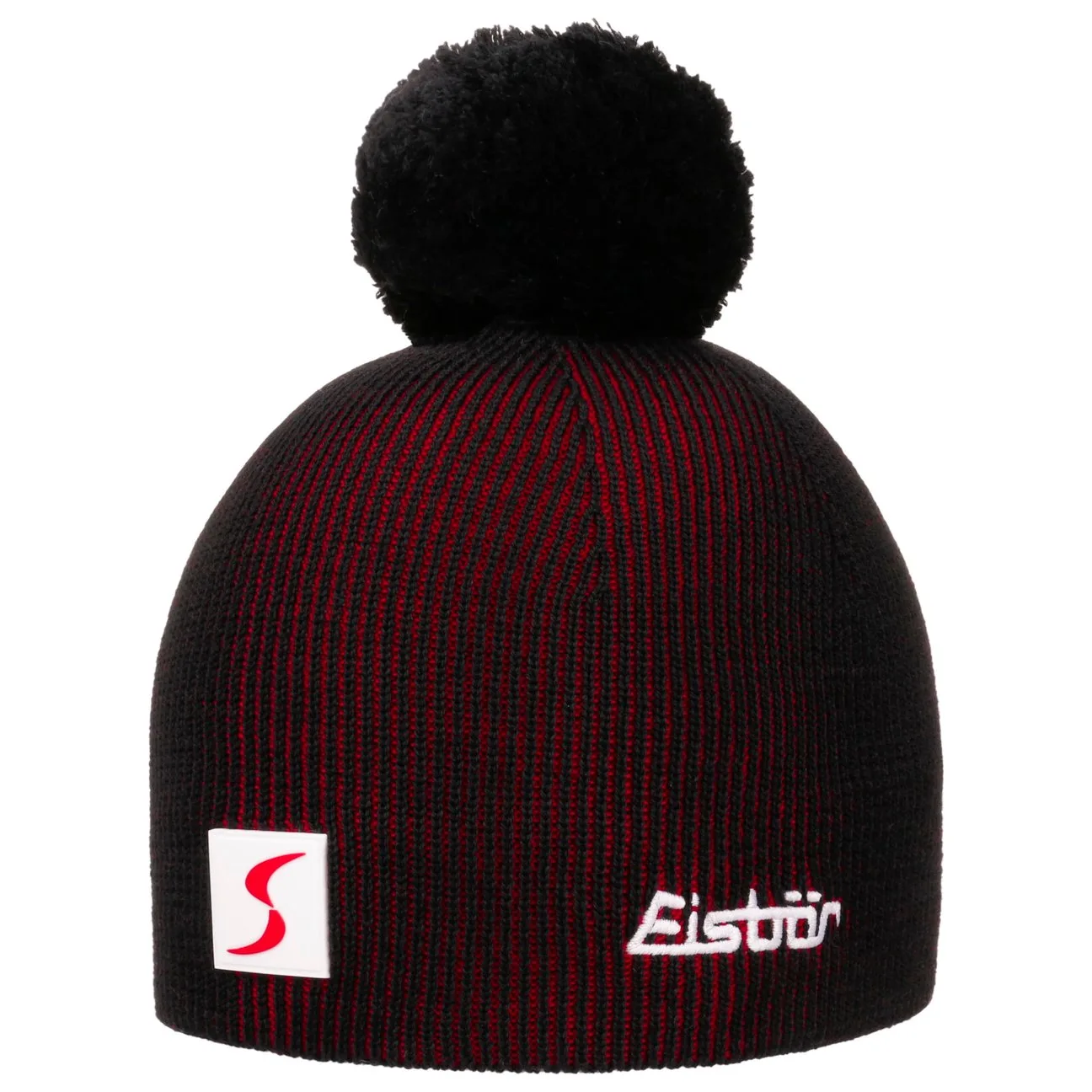 Pompon Skipool Beanie Hat by - black-red - Herren - Size: One Size - Eisbär - FashionsVida