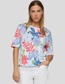 Shirt Blütentraum - Hellblau gemustert - female - Size: 38