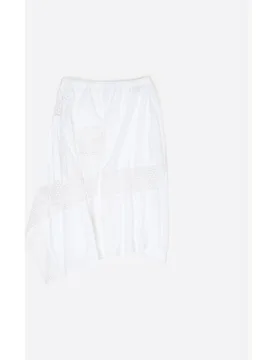 Falda midi con pañuelos irregulares bordados - Bimba y Lola - FashionsVida