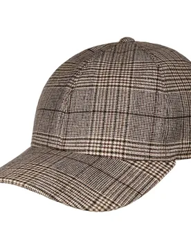 Pienza Check Wool Mix Cap by - beige-brown - Female - Size: 59 cm - Borsalino - FashionsVida