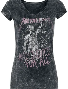 T-Shirt - ...And Justice For All - S bis XL - für Damen - Größe XL - schwarz - EMP exklusives Merchandise! - Frauen - female - Metallica - FashionsVida