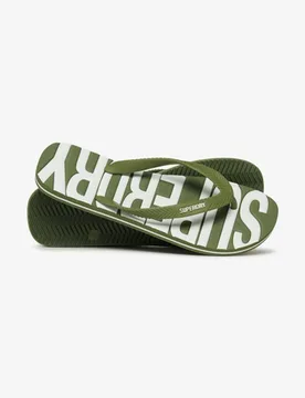 Superdry Men's Core Logo Flip Flops Kaki - Größe: 12-13 - 29.99 - FashionsVida