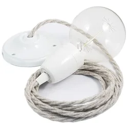 Cables Suspension Luminaire Tn01 2 M Beige / White One Size