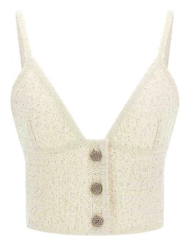 Alessandra Rich Top con paillettes