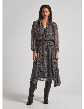 Para mujer. PL953436 Vestido Alicia (M), Casual, Poliéster, Manga larga