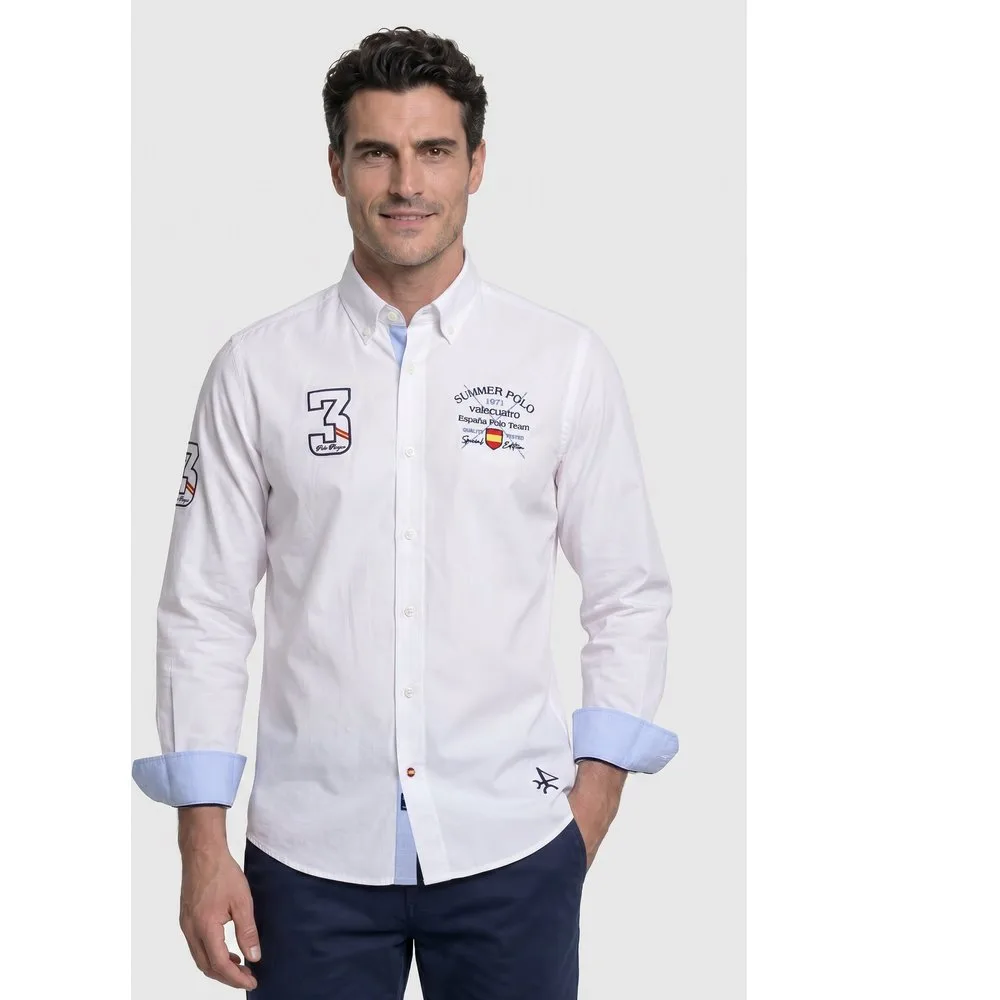 Camisa popelín de hombre corte classic multiestampado - Valecuatro - FashionsVida