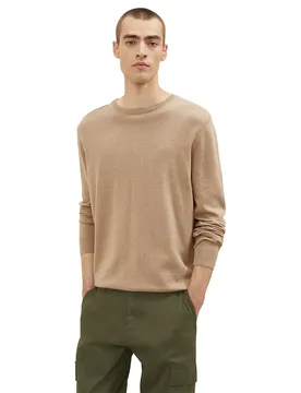 Pull Simple Knitted Hazel Brown Melange 2XL
