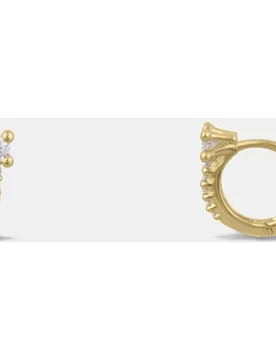 Pendientes de aro en oro con diamantes - El Corte Inglés - FashionsVida