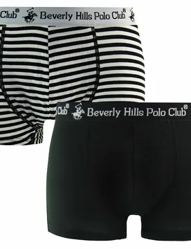 Mens 2-Pack Trunks - Multicolour - Size Medium - Beverly Hills Polo Club - FashionsVida