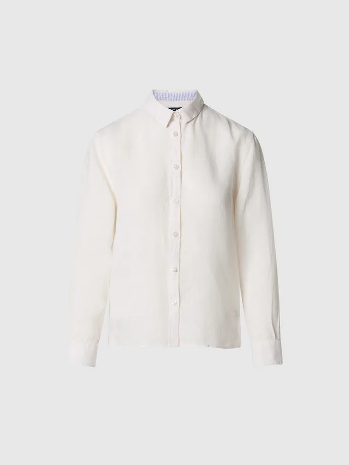 Camicia in lino donna marshmallow - North Sails - FashionsVida