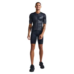 Magliette A Maniche Corte Con Mezza Cerniera Aero Hex Tri Black / White S