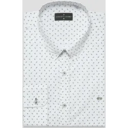 Camisa sport de hombre regular fit estampado geométrico