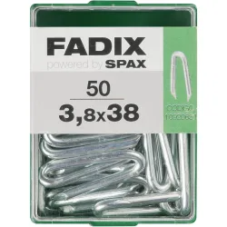 Grampillones Cincados 3,8 x 38 mm - Caja 50 Uds