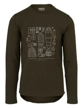 Maglietta A Maniche Lunghe Casual Performer Venture Army Green - AGU - FashionsVida