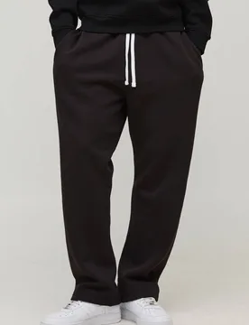 Herren Basic Baggy Drop Crotch Jogginghose Chocolate Größe Medium - boohooMAN - FashionsVida
