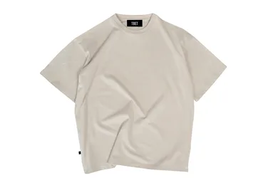 Oversize Blank - T-Shirt-kurzarm - hellgrau - Herren - Size: S