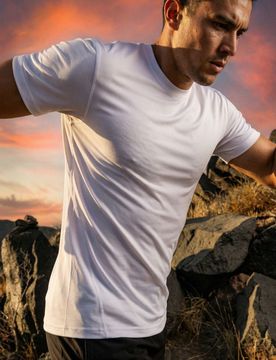 T-shirt regular fit SNSY PERFORMANCE - bianco