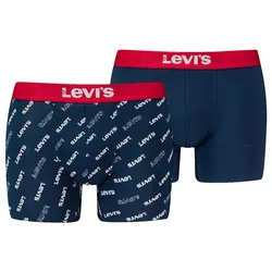 Boxers Logo Organic Co 2 Unità Blue / White / Red S