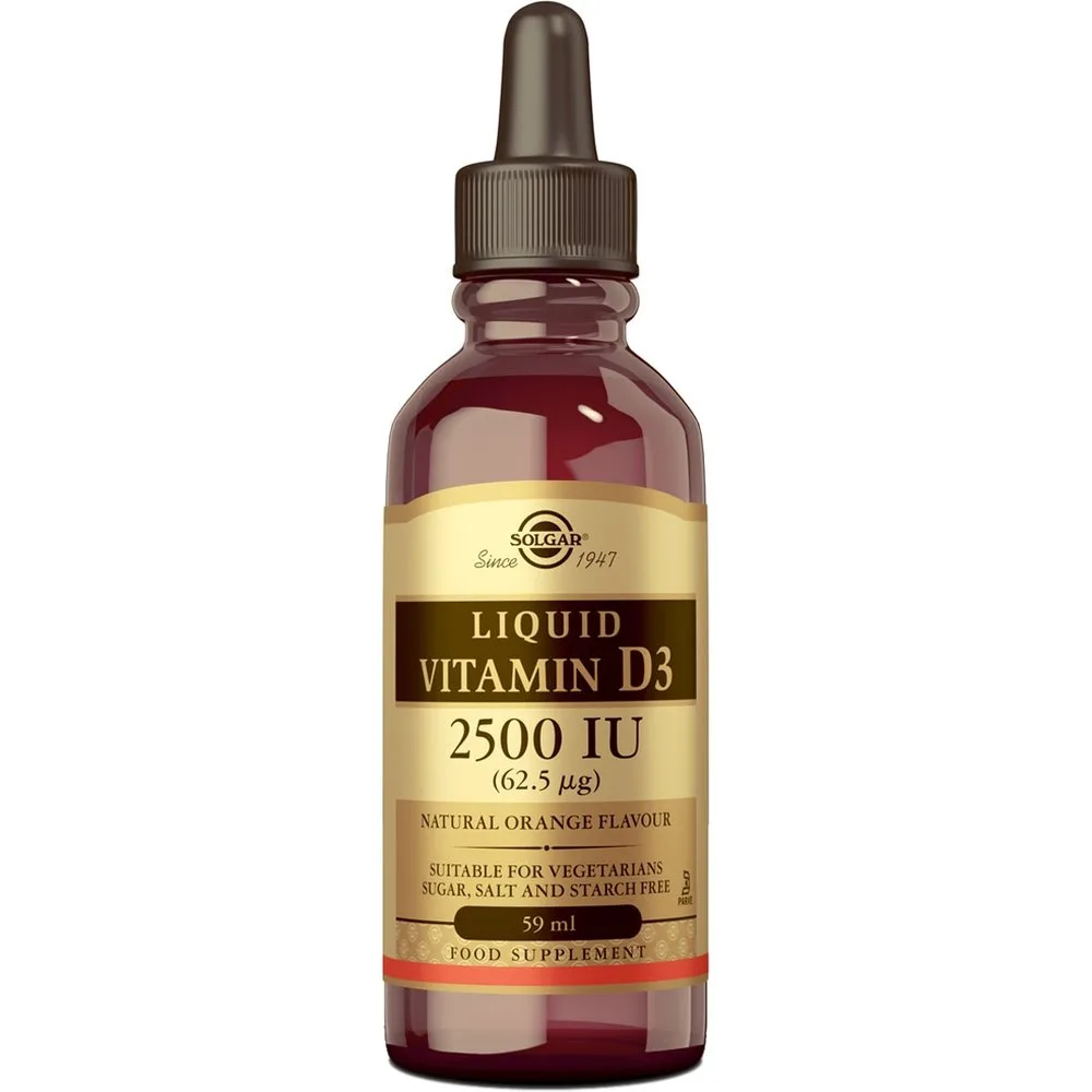 Vitamina D3 líquida 2500 UI 59 ml - SOLGAR - FashionsVida