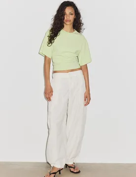 T-Shirt mit japanischen kurzen Ärmeln Grün XL - Stradivarius - FashionsVida