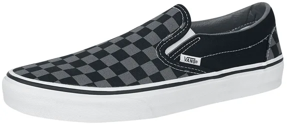 Sneaker - Classic Slip-On Checkerboard - EU42 bis EU47 - für Männer - Größe EU42 - schwarz/grau - Männer - male