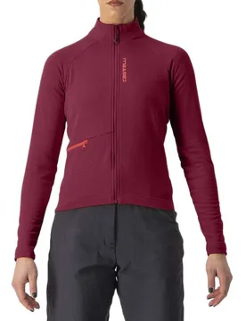 Maglia A Maniche Lunghe Unlimited Trail Bordeaux / Red Brilliant - Castelli - FashionsVida