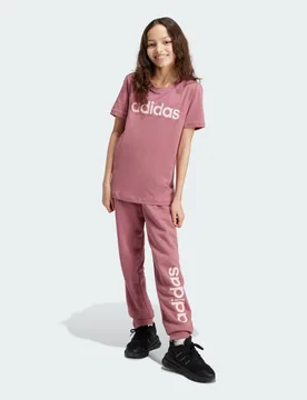 Pantaloni Essentials Linear Logo 7-8A Preloved Crimson / Sandy Pink - Adidas - FashionsVida