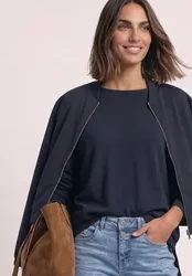 Dolman Pullover mit Boat Neck female Blau