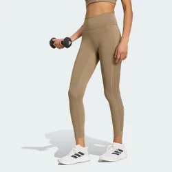 Leggings da allenamento Optime 7/8 con le 3 strisce XS Khaki Six