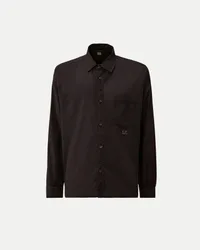 Langärmliges Hemd aus Light Mussola Schwarz M