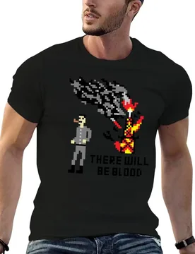 There Will Be Blood Pixel T-Shirt funny t shirts man man t shirt heavy cotton man t shirt summer T-shirt - Aliexpress - FashionsVida