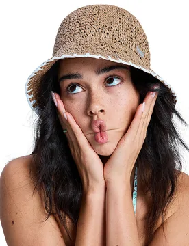 Cappello da sole da donna Spotless Sunnies marrone M/L - Roxy - FashionsVida