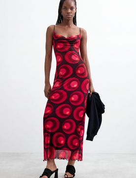 Robe en maille 2 en 1, , Noir, XS