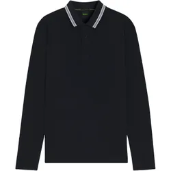 HUGO Polo Plisy, langarm, navy s