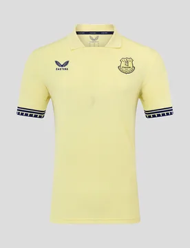 Everton Fc 25/26 Junior Away Short Sleeve Shirt PASTEL YELLOW JM Unisex - Castore - FashionsVida