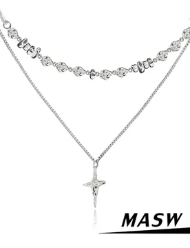 MASW Original Design Star Heart Pendant Necklace Popular Style High Quality Copper Sweater Chain Necklace For Women Jewelry Gift - Aliexpress - FashionsVida