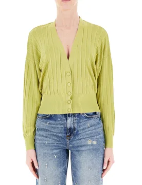 Cardigan scollo V LIU JEANS VERDE LIME XS - Liu jo - FashionsVida