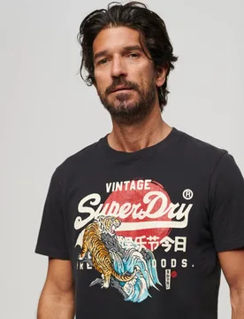 Superdry Herren T-shirt mit Tokyo-grafik Schwarz - Größe: Xxl - 44.99 - FashionsVida