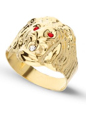 Anello Oro Giallo Testa di Leone GL101727