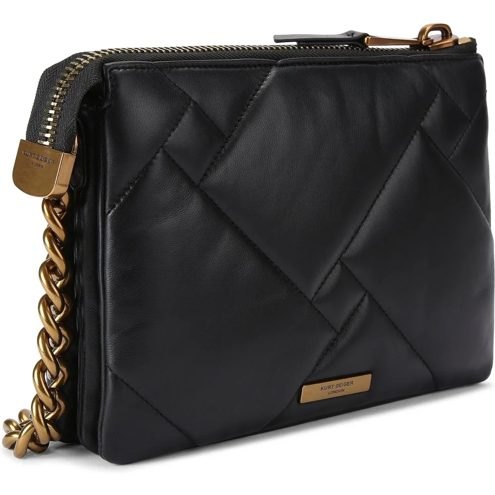 Bandolera de mujer de piel acolchada con asa ajustable - Kurt Geiger - FashionsVida