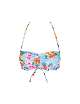 Damen Bikinioberteil New Bandeaux multicolore 38 - DARLING HARBOUR - FashionsVida