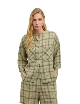 Chemise à Manches Longues Orla Sage Green Tartan S