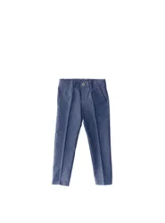 Pantalone misto lino BLU AVIO 6