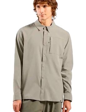 Essential camisa montaña manga larga hombre Gris (M)