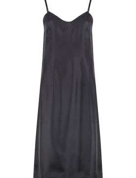 Silk Mini Dress with Thin Straps
