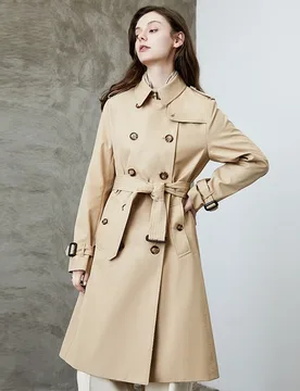Fashion Women British Trench Coat Double Collar Double Breasted Long Female Windbreaker Office Lady Spring Autumn - Aliexpress - FashionsVida